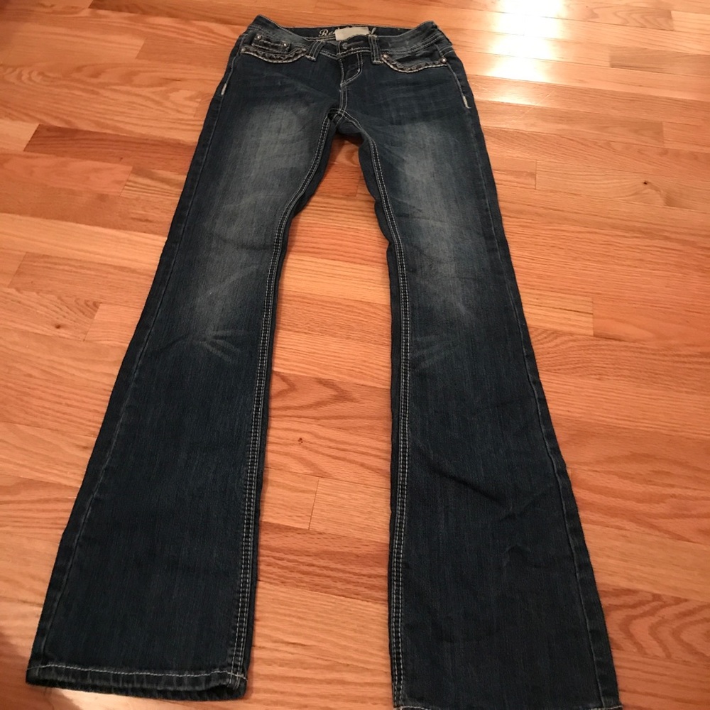 Boot cut blue Jeans brand red camel