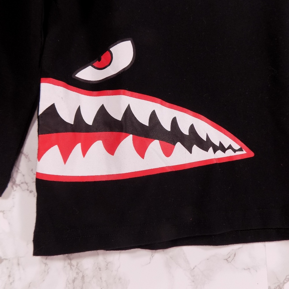 Monster Shark Black Long sleeves Tee. Kids.   :) - Picture 2 of 4