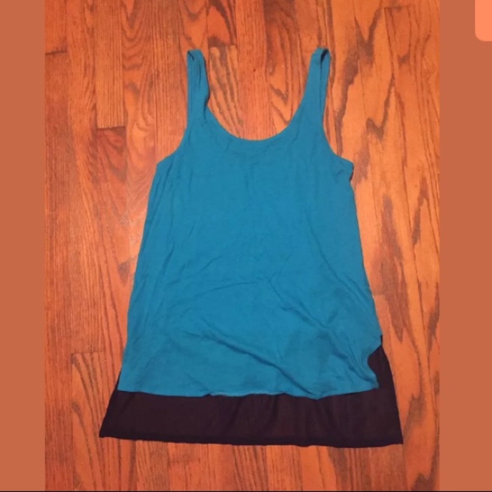 Express Dreamweight Tank Sz Small Blue w/ Navy