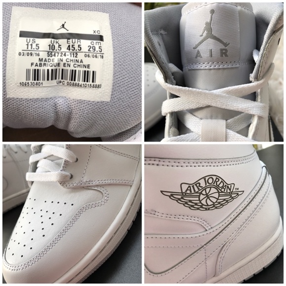 NWT Nike Jordan 1 MID M AUTHENTIC - Picture 8 of 8