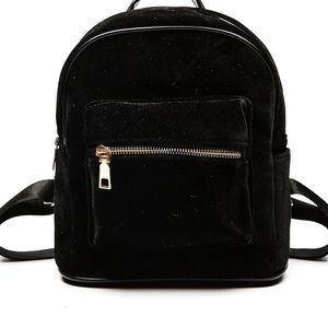 Velvet mini book bag