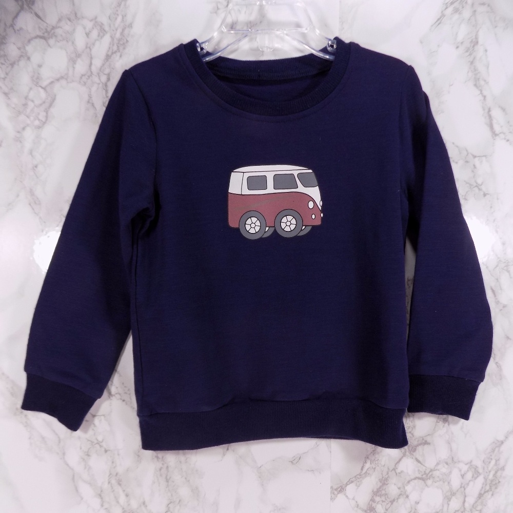 Blue Vintage CAr Sweatshirt.  Kids.  :)