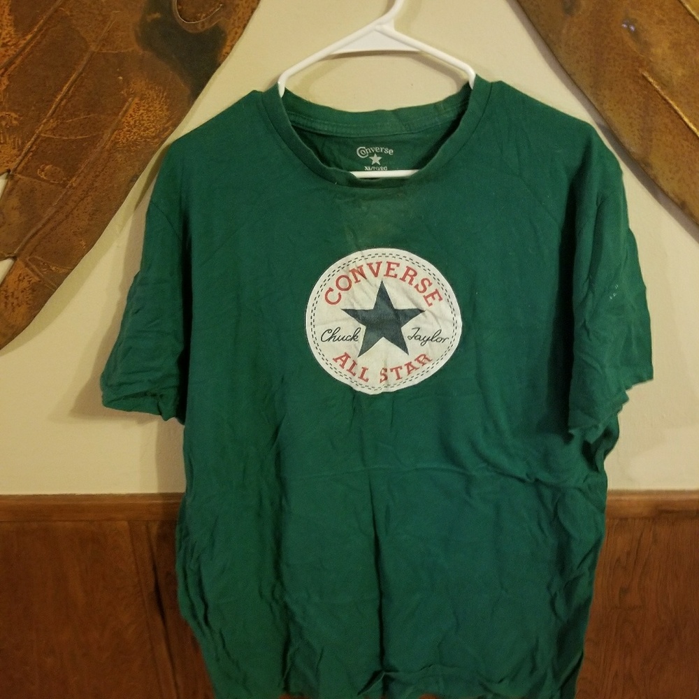 Green t-shirt branded