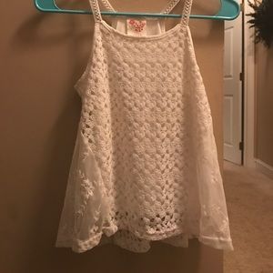 Girls size 8 designer lacy tank top