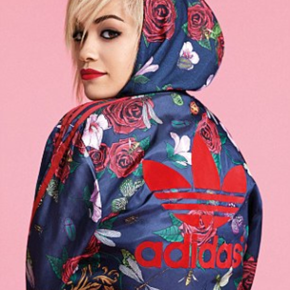 Adidas rita ora roses jacket Clearance