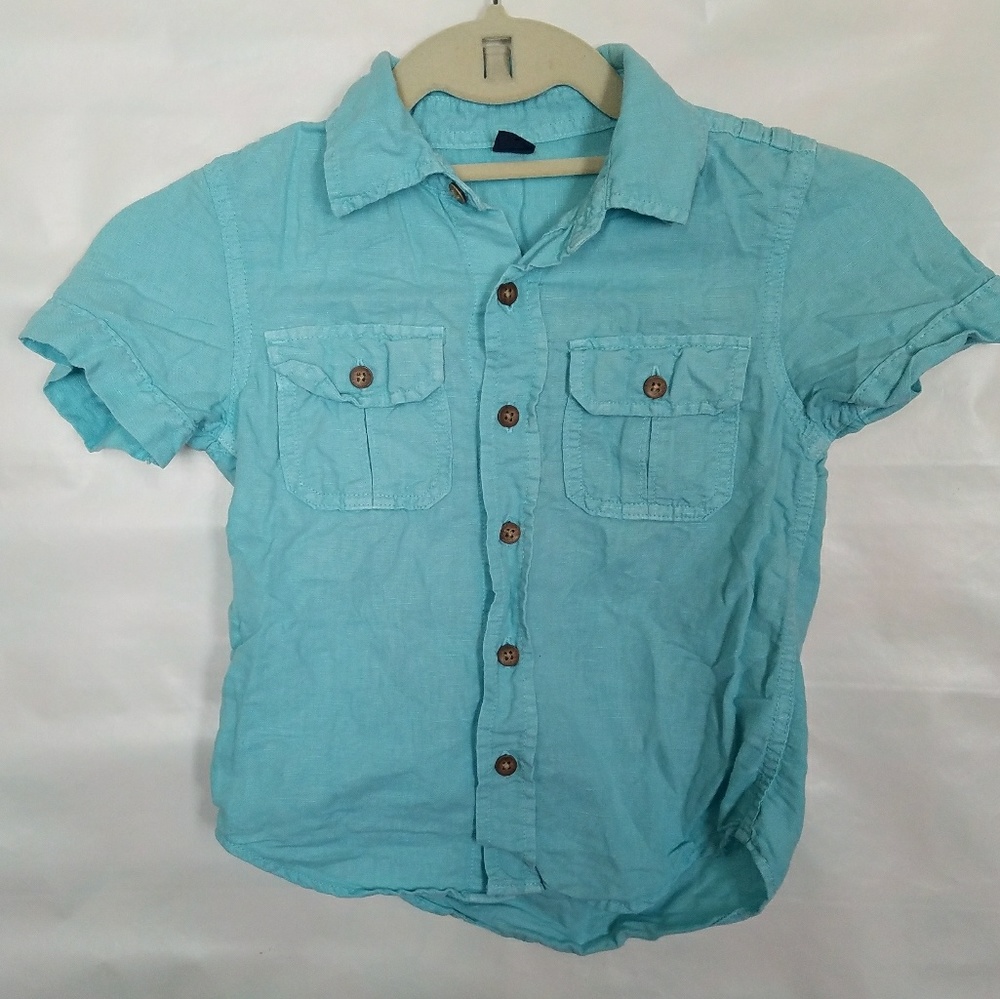 Blue button down shirt