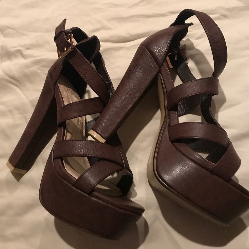 Women’s platform sandals brown U.S. 7.5