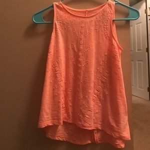 Girls size 8 (M) coral old navy tank top