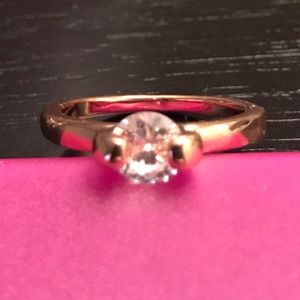 Rose Gold Ring with Swarovski Crystal