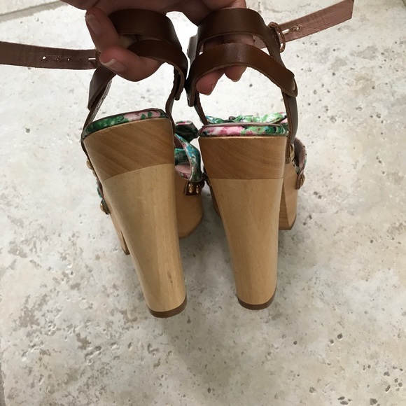 Authentic RED VALENTINO meadow-print bow platforms - Picture 4 of 8