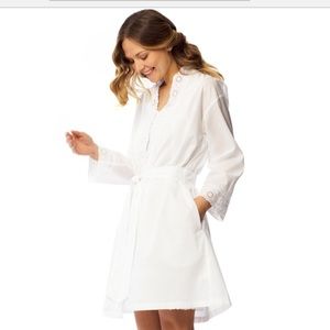 Eileen West Eyelet Dream Wrap Robe - white lace