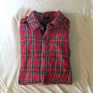 Red Button Down