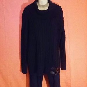 Calvin Klein Cowl Neck Tunic in Black XL