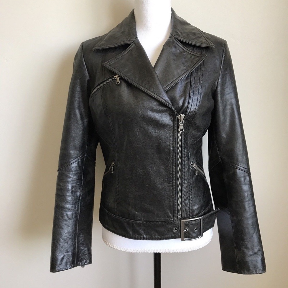 Express Real leather Moro jacket express size xs - Picture 4 of 8