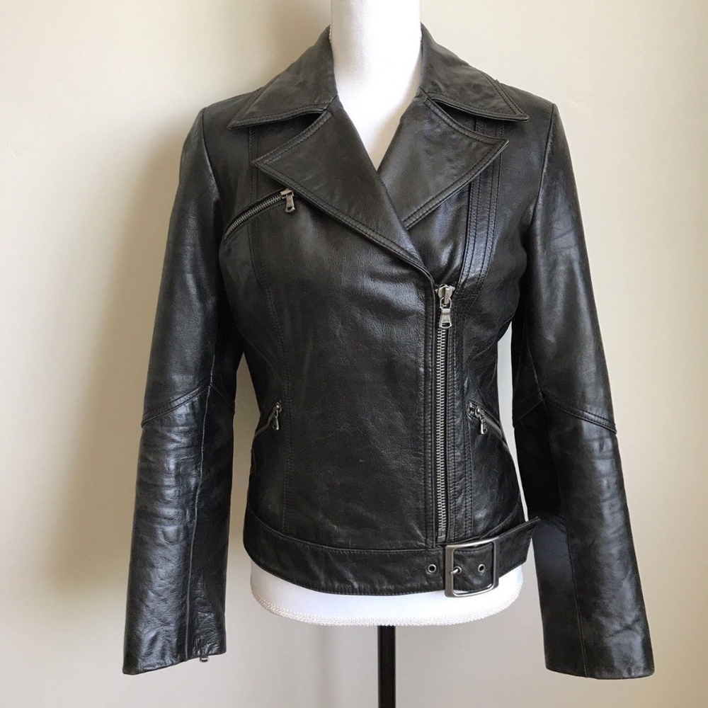 Express Real leather Moro jacket express size xs - Picture 3 of 8