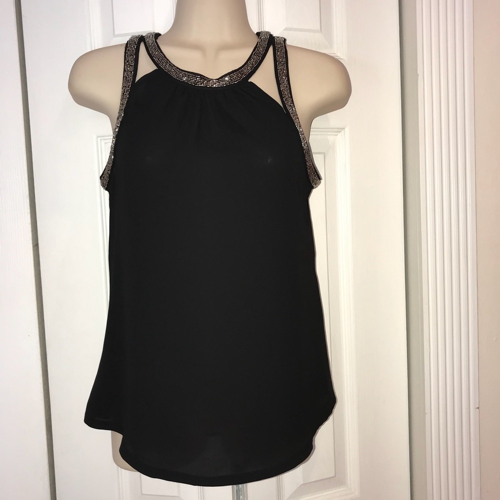 NWT Express Bedazzled Neckline Sleeveless Top | XS
