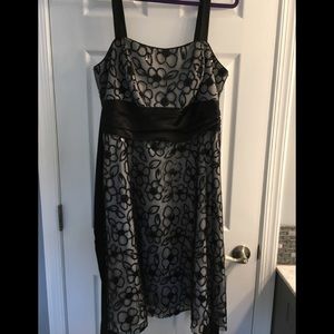 Black A-line party dress. Size 16.