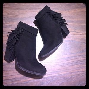 Rampage Black Fringe Booties
