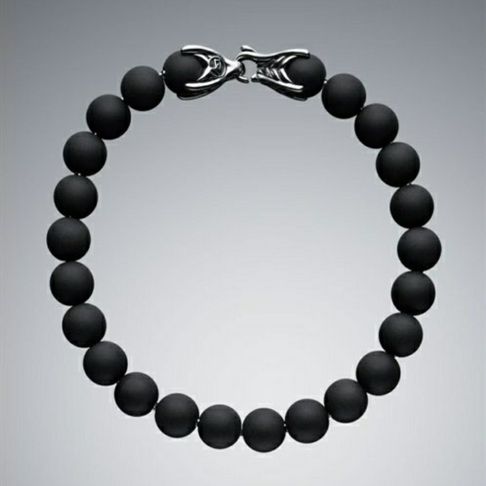 David Yurman Spiritual Bead Onyx Bracelet