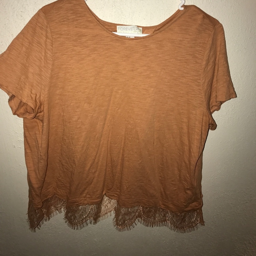 Peach crop top ONLY WORN ONCE