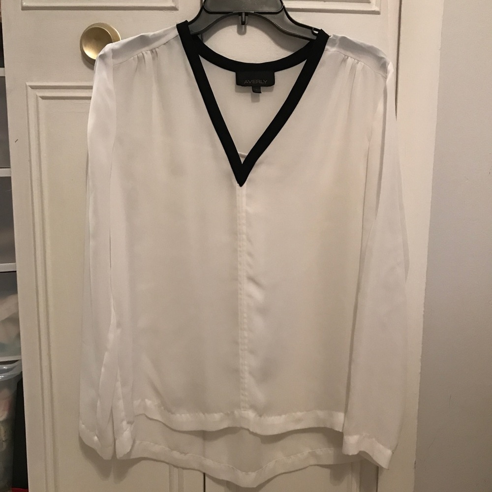 Averly sheer v neck top