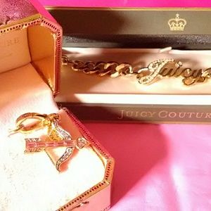 Never been worn Juicy Couture bracelet and charm