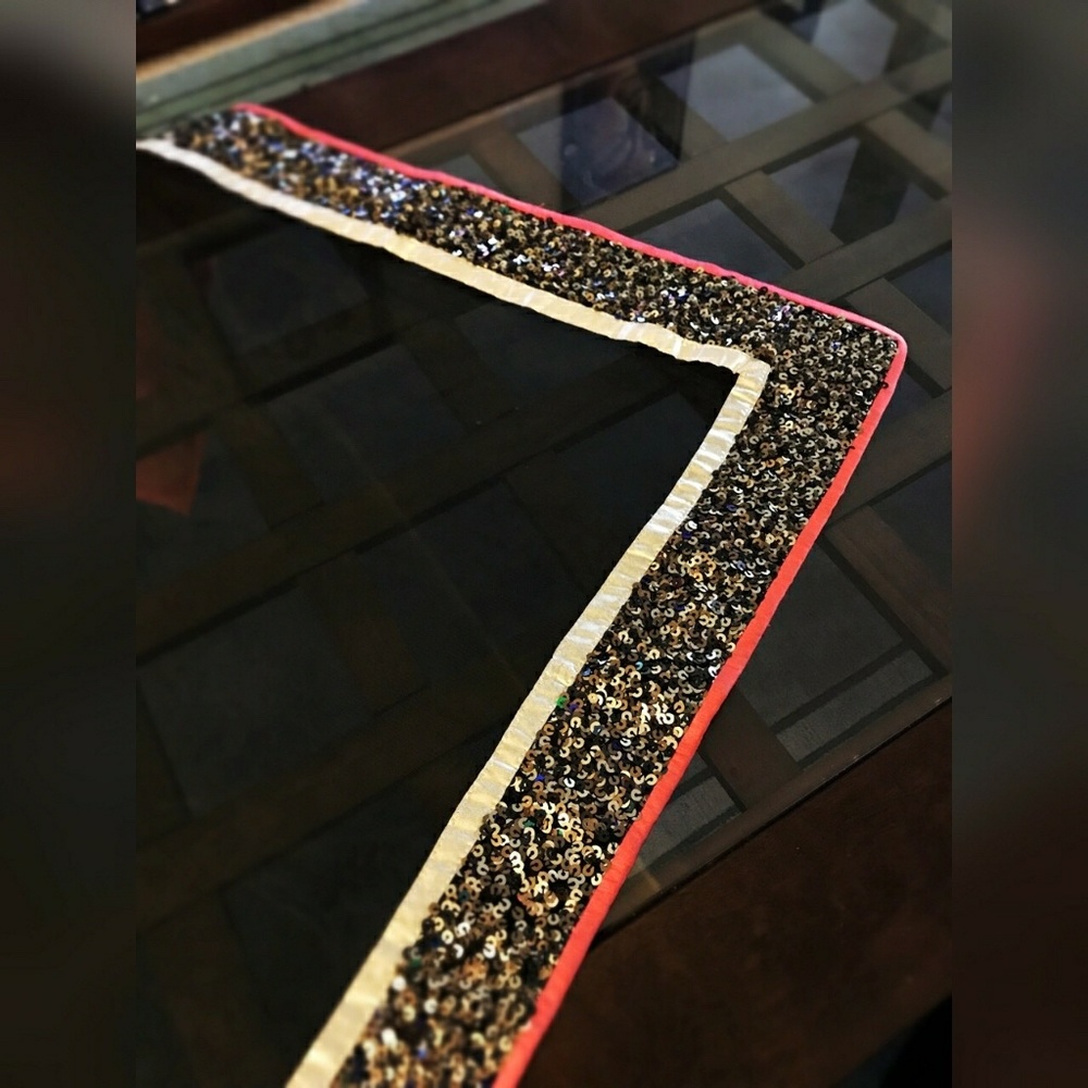 **BLACK PLAIN SAREE WITH SEQUIN BORDER