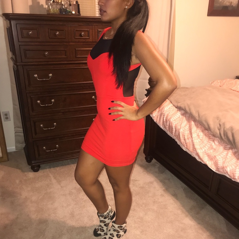 Red & Black Bebe Dress