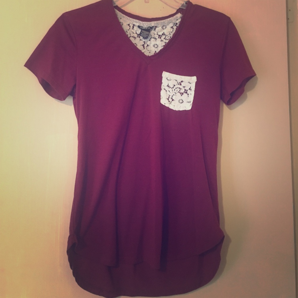 Wine colored t-shirt