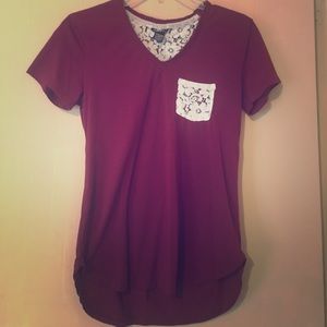 Wine colored t-shirt