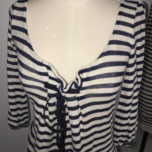 Anthropologie ANGL Nautical Stripe Top Blouse - Picture 2 of 4