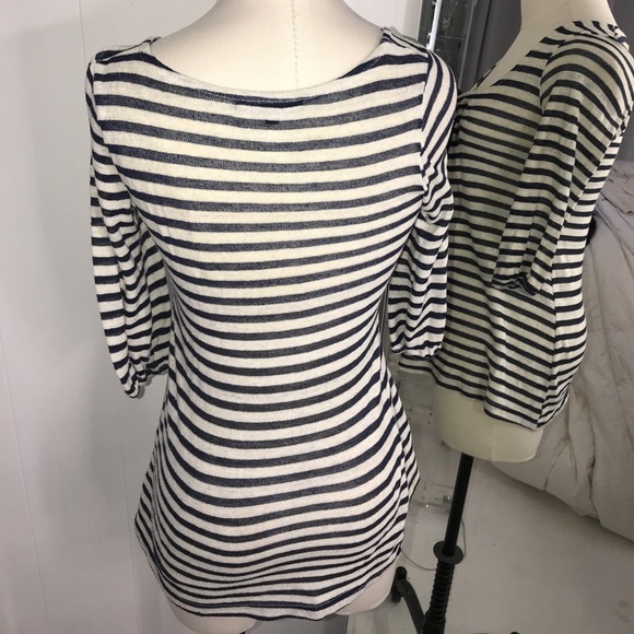 Anthropologie ANGL Nautical Stripe Top Blouse - Picture 4 of 4