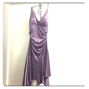 Purple halter dress