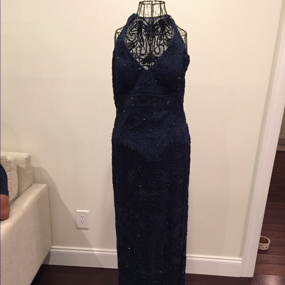 Sue Wong Beaded Navy Gown. Sz 10. Worn only ONCE