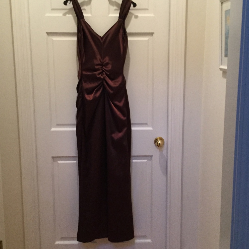 Jessica McClintock satin full length gown