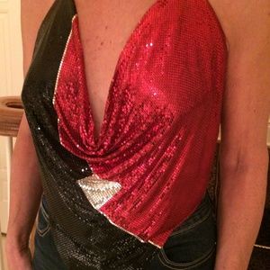 Vintage 70's Whiting & Davis Metal Mesh Halter Top