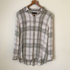 Banana Republic Boyfriend Fit Plaid button up