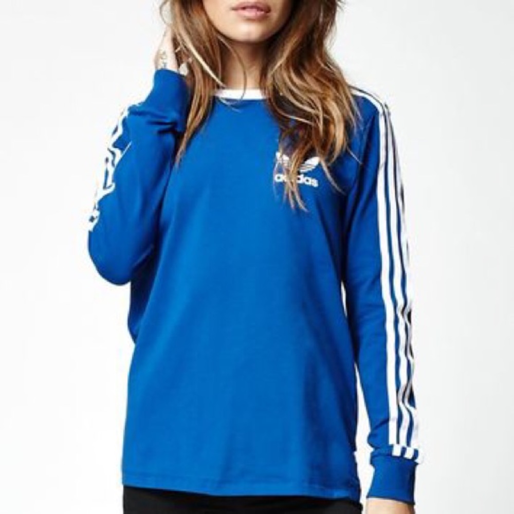 Women’s blue adidas long sleeve shirt