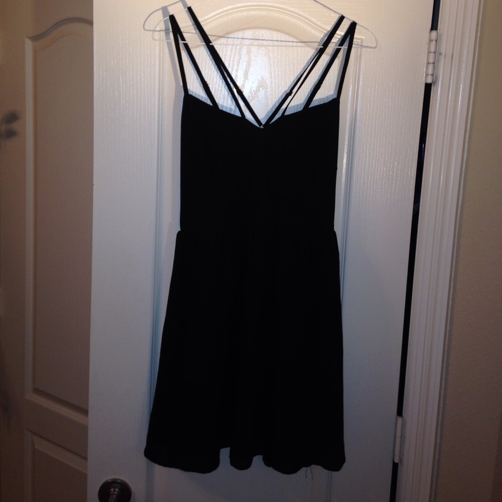 Black Peak-a-boo back dress