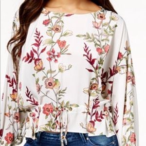 New guess floral print blouse