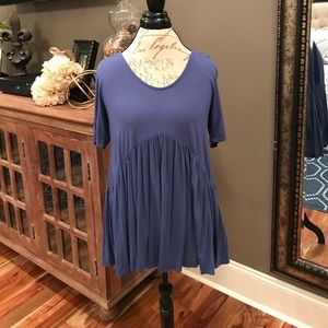 💙💙Blue Short Sleeved Baby Doll Top