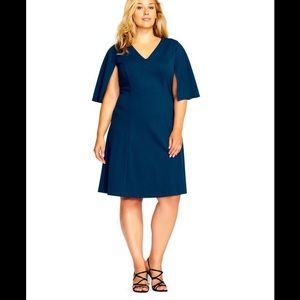 Adrianna Papell Cape Sleeve Dress