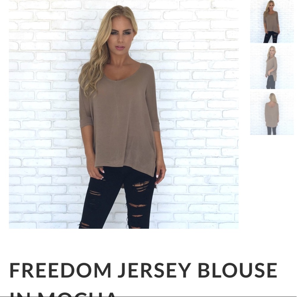 Mocha slouchy tee