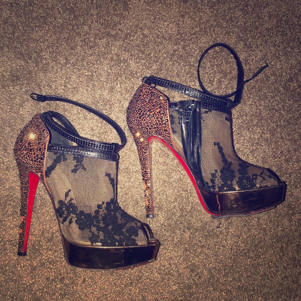 Platform Christian Louboutin bootie heels!!!