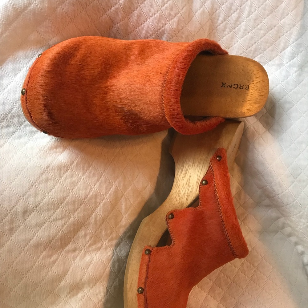 Orange clogs