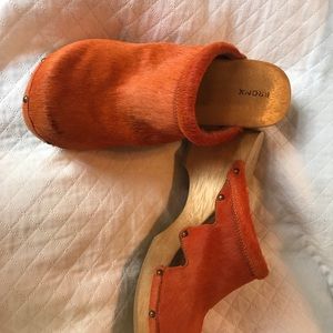 Orange clogs