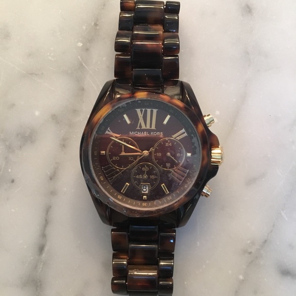 Michael Kors Bradshaw Chronograph Tortoise Watch main image 4