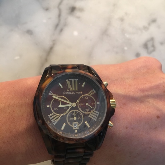 Michael Kors Bradshaw Chronograph Tortoise Watch