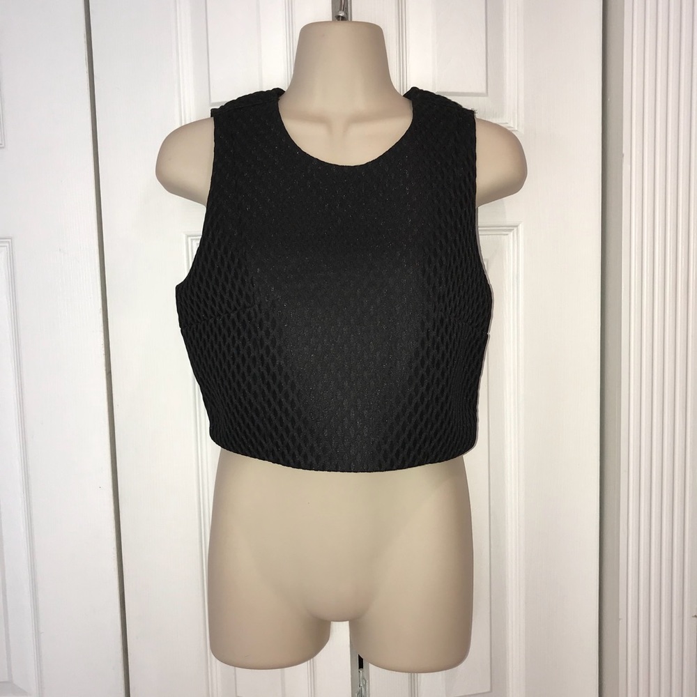 NWT Express Black Diamond Print Crop Top | S