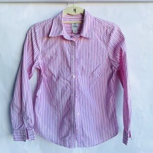 Izod long sleeve striped blouse size small